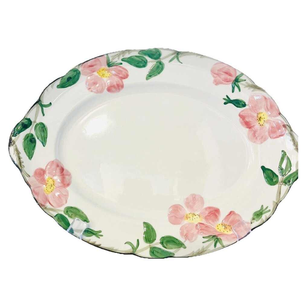 Franciscan Desert Rose 14” Oval Serving Platter USA Pink Floral